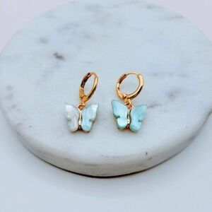 5/$25 Hypoallergenic Acrylic Butterfly Huggie Hoop